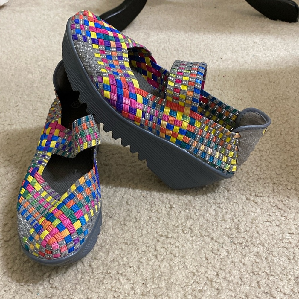 Bernie Mev Rainbow Interwoven Shoes‎